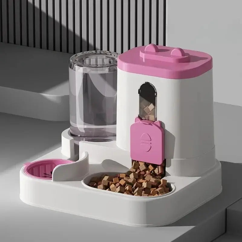 Automatic Cat Feeder and Water Fountain Bowl