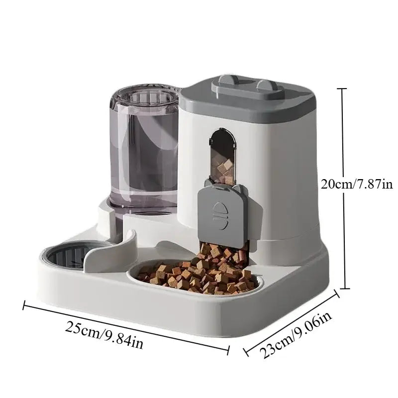 Automatic Cat Feeder and Water Fountain Bowl