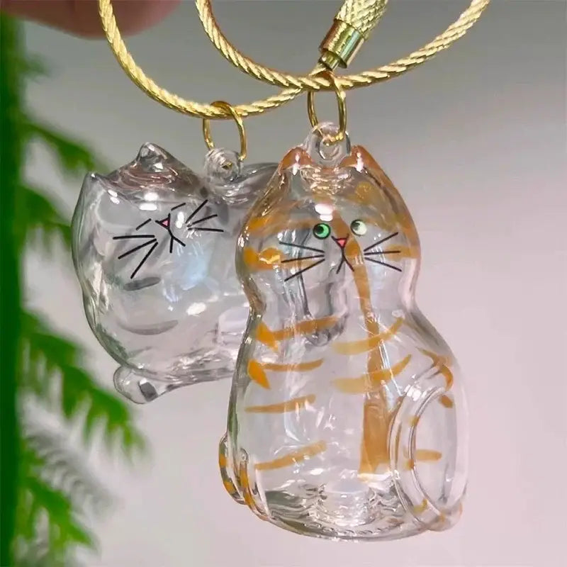 Cat Fur Memorial Keyring Capsule Keepsake