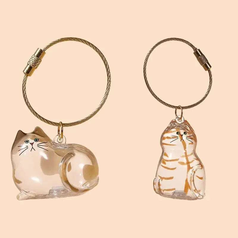 Cat Fur Memorial Keyring Capsule Keepsake