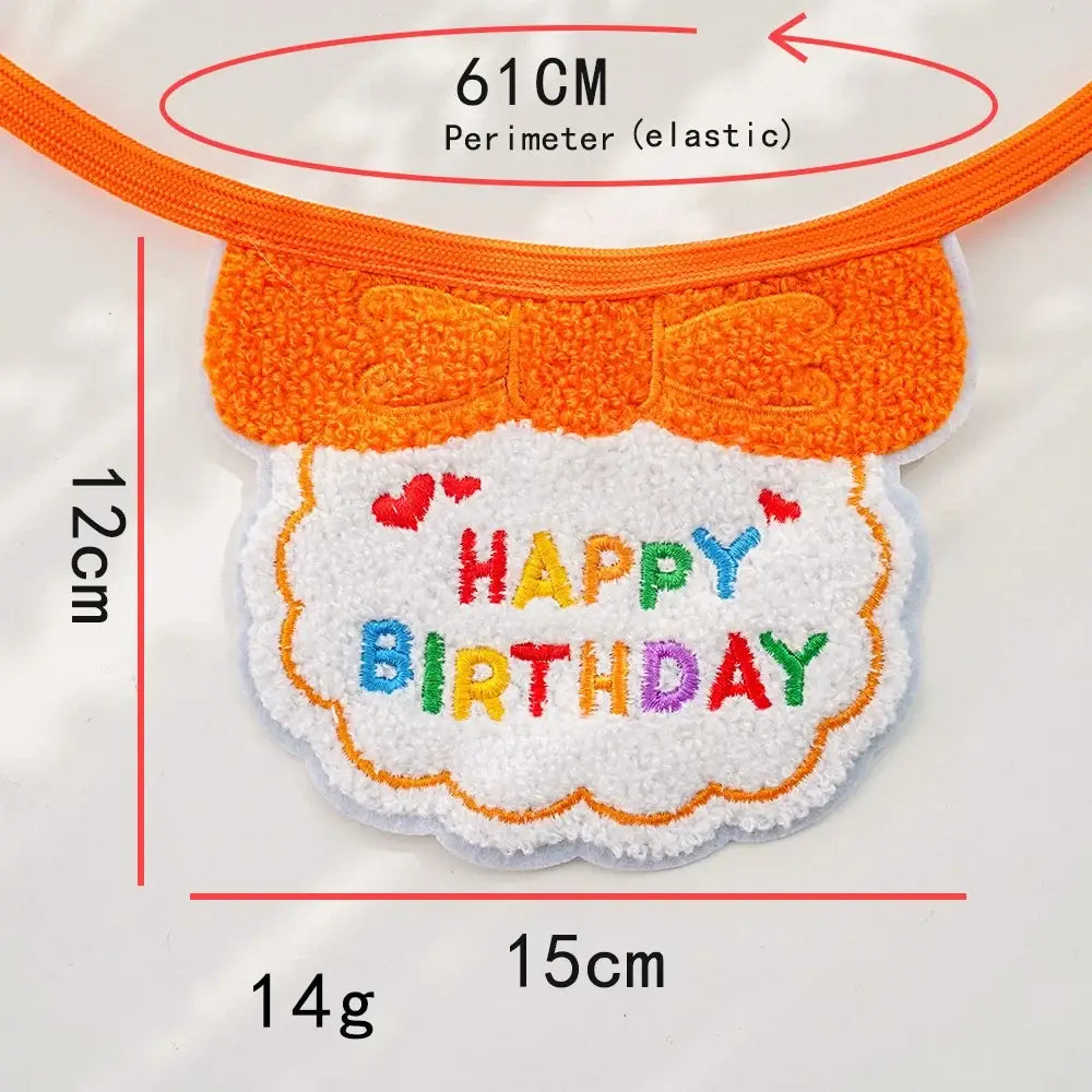 Cute Puppy And Kitten Birthday Hat And Scarf Set