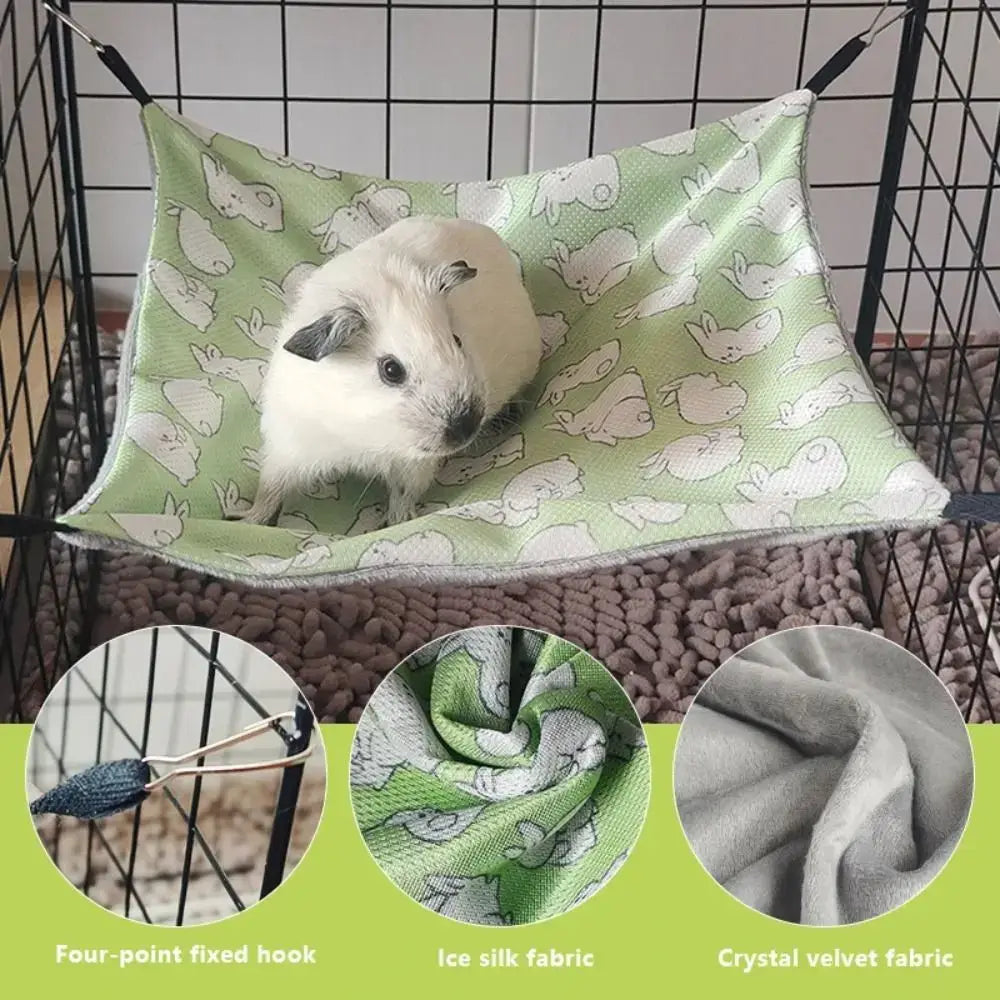 Double-Sided Ice Silk Guinea Pig Hammock