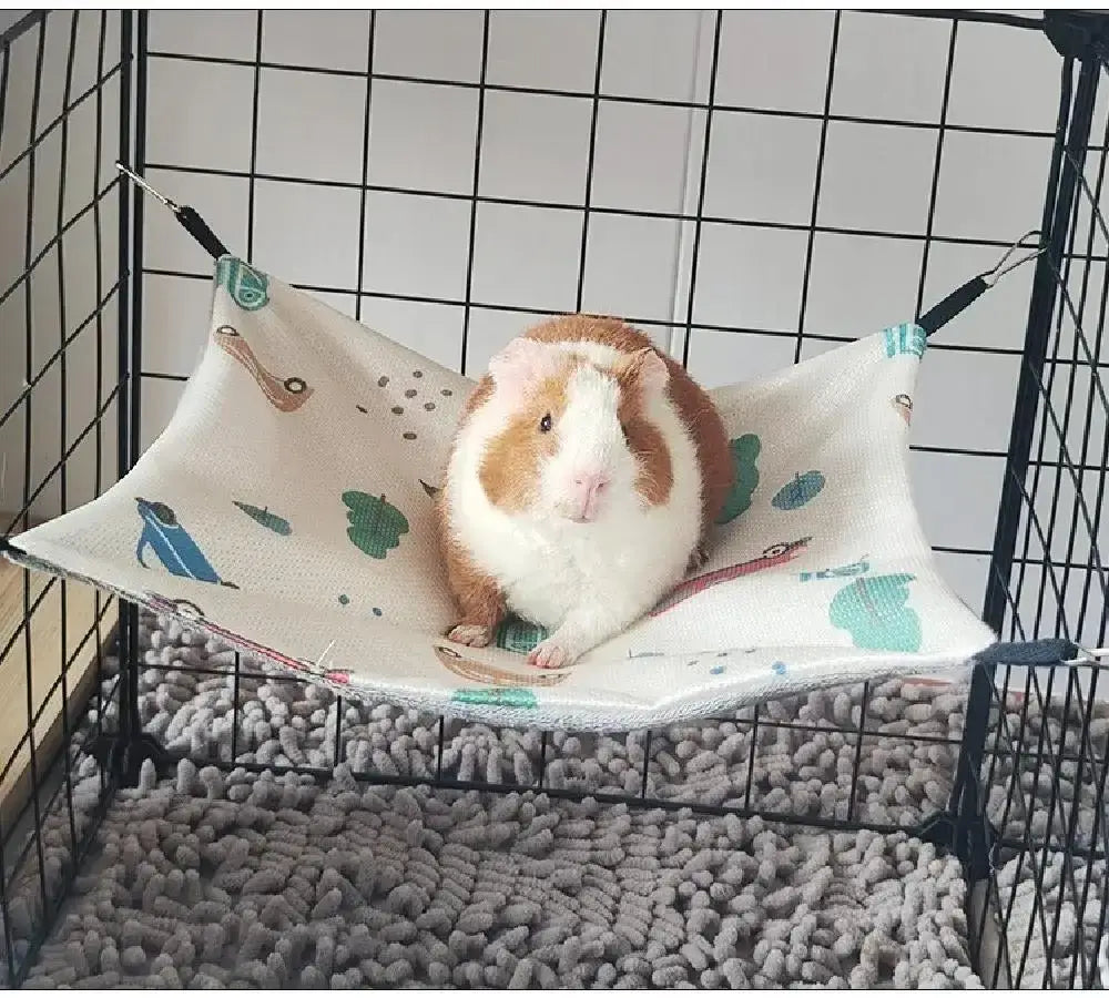 Double-Sided Ice Silk Guinea Pig Hammock