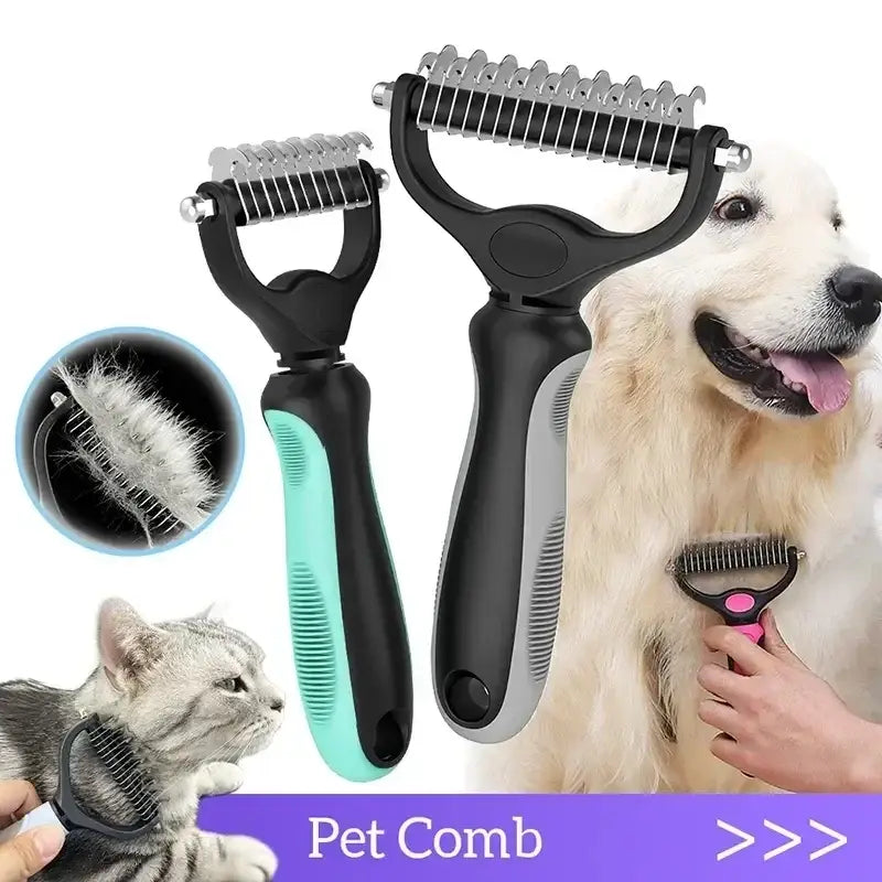 Double Sided Pet Grooming Comb for Cats and Dogs