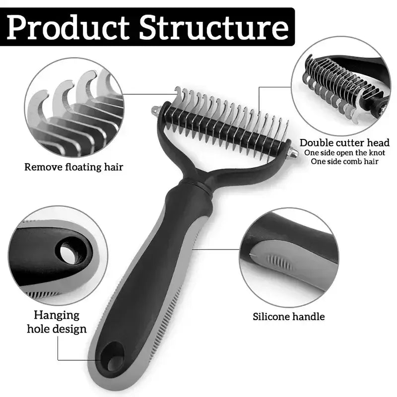 Double Sided Pet Grooming Comb for Cats and Dogs