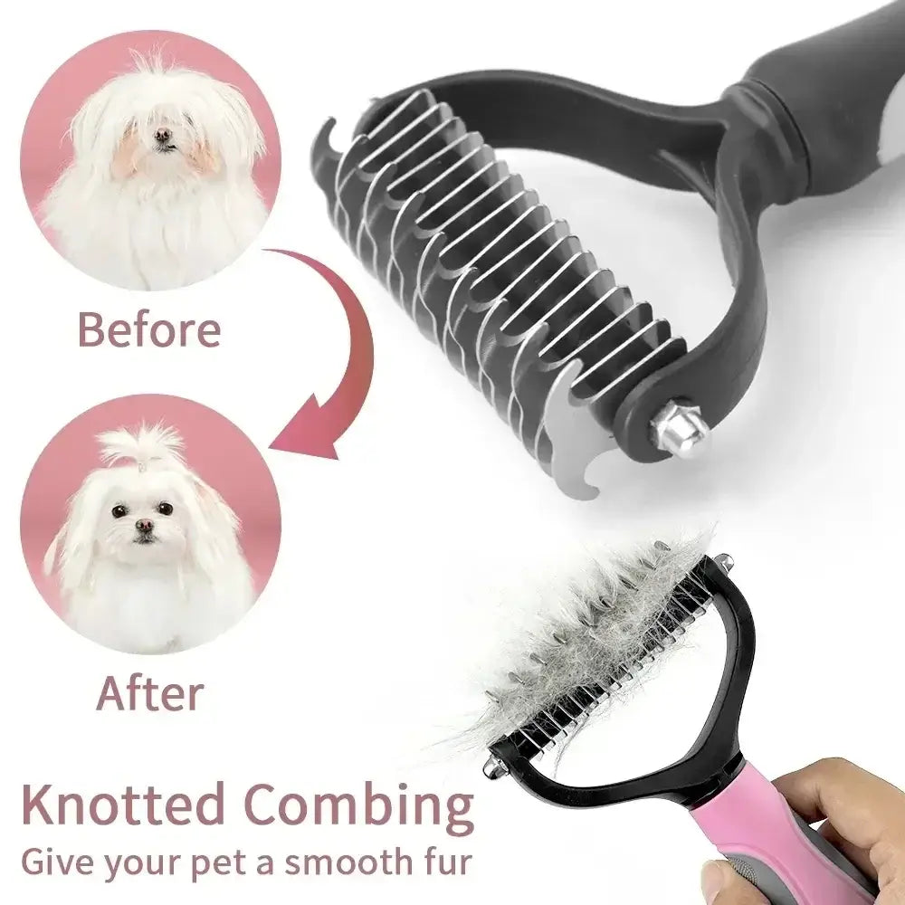 Double Sided Pet Grooming Comb for Cats and Dogs