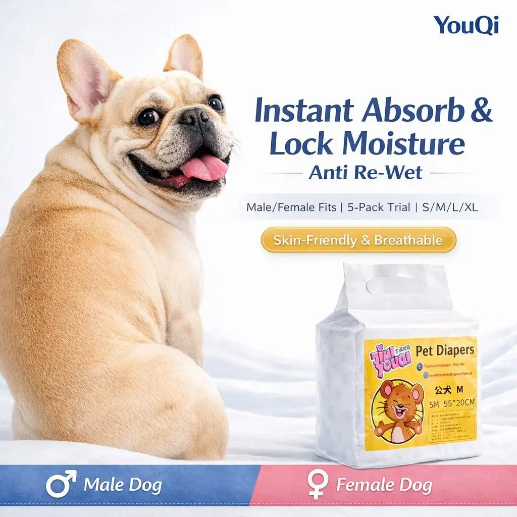 JM 10-Piece Unisex Dog Diapers with Instant Absorption