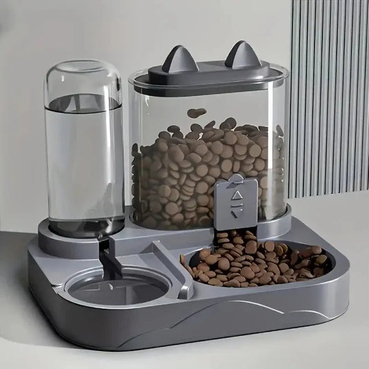 Large Capacity 2-in-1 Cat Feeder and Water Dispenser