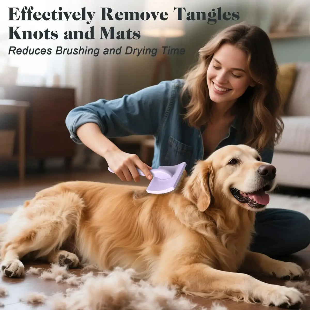 Medium to Large Pet Grooming Brush for Cats and Dogs