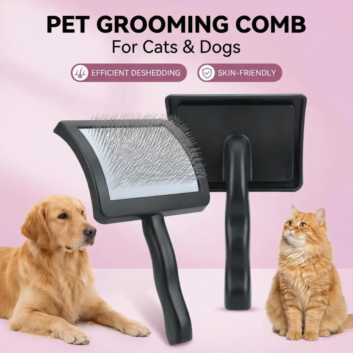 Medium to Large Pet Grooming Brush for Cats and Dogs