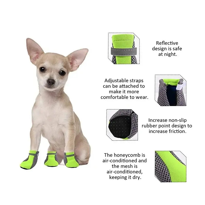 Reflective Waterproof Summer Dog Shoes