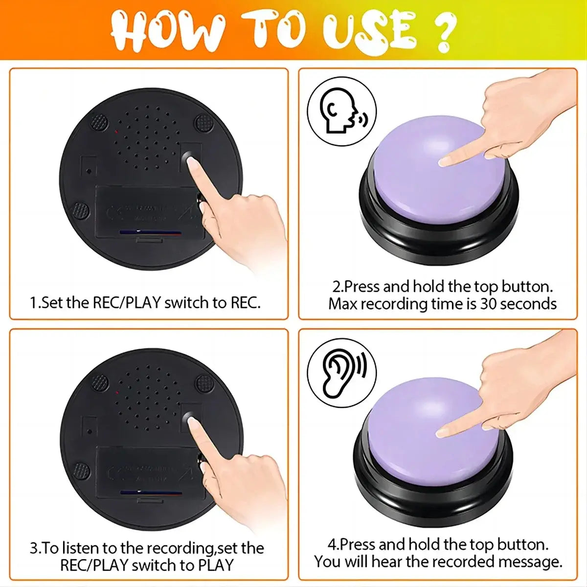 Recordable Dog Communication Buttons