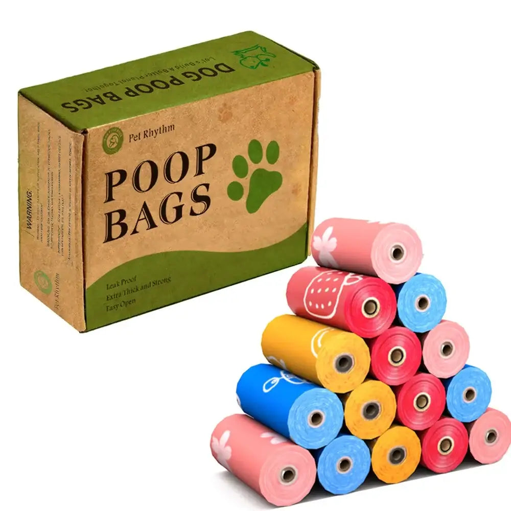 Scented Photodegradable Dog Poop Bags with Dispenser