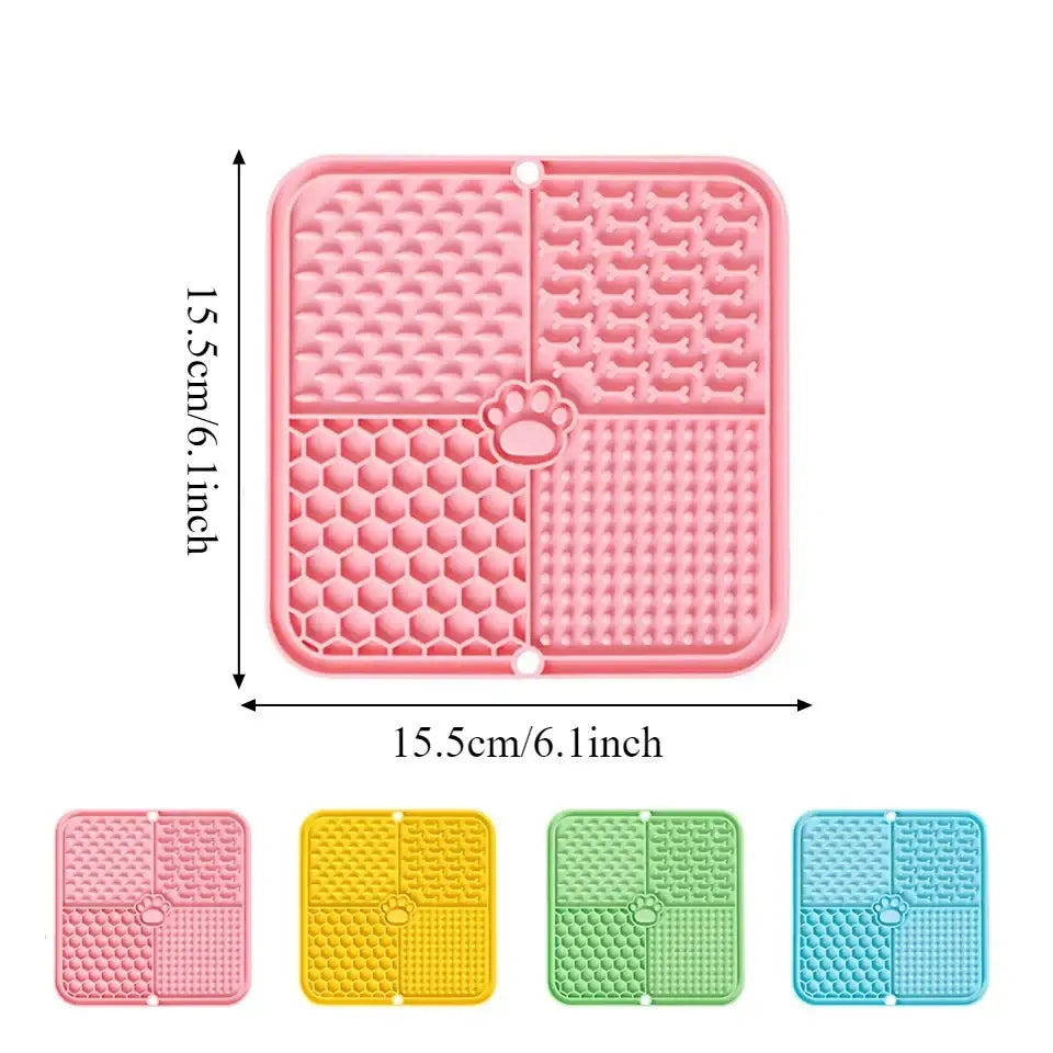 Silicone Slow Feeder Licking Mat for Dogs and Cats