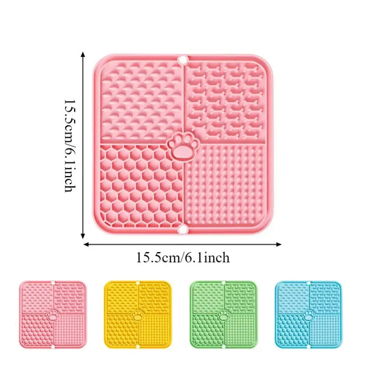 Silicone Slow Feeder Licking Mat for Dogs and Cats