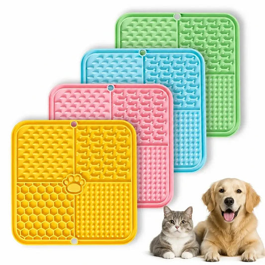 Silicone Slow Feeder Licking Mat for Dogs and Cats