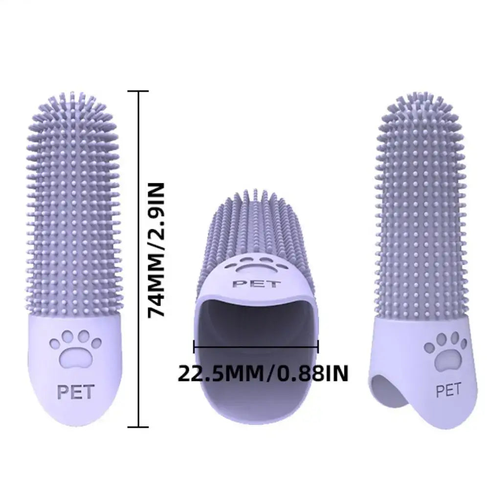 Soft Silicone 360 Degree Pet Toothbrush Finger Brushes
