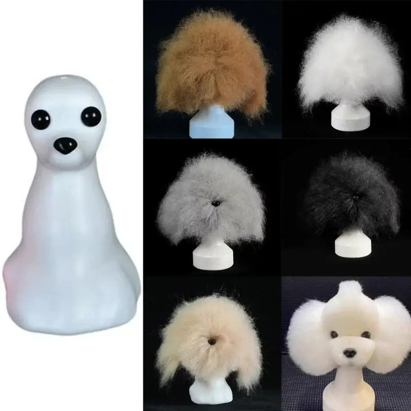 Synthetic Dog Grooming Training Mannequin Head