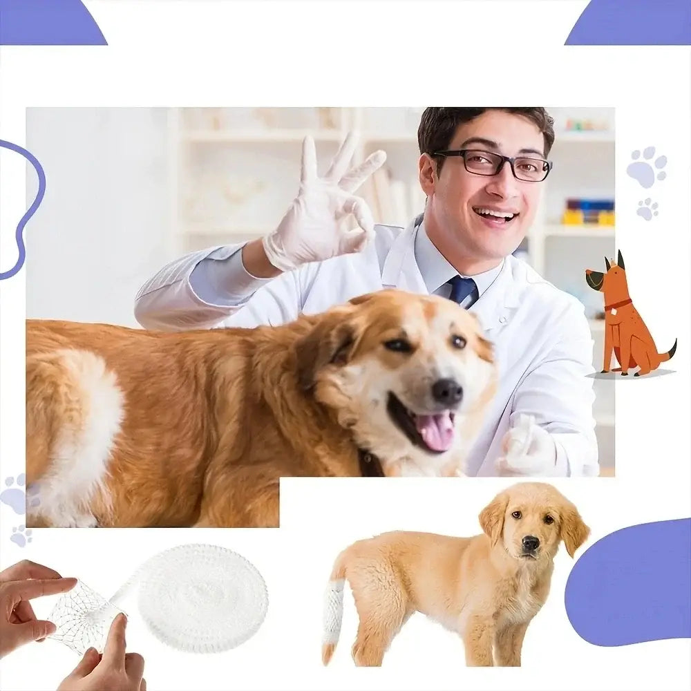 Pet Tubular Elastic Stretch Bandage and Limb Protector