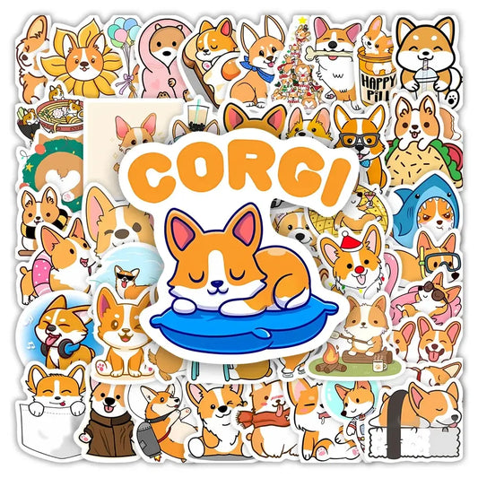 Waterproof Corgi Dog DIY Decorative Stickers
