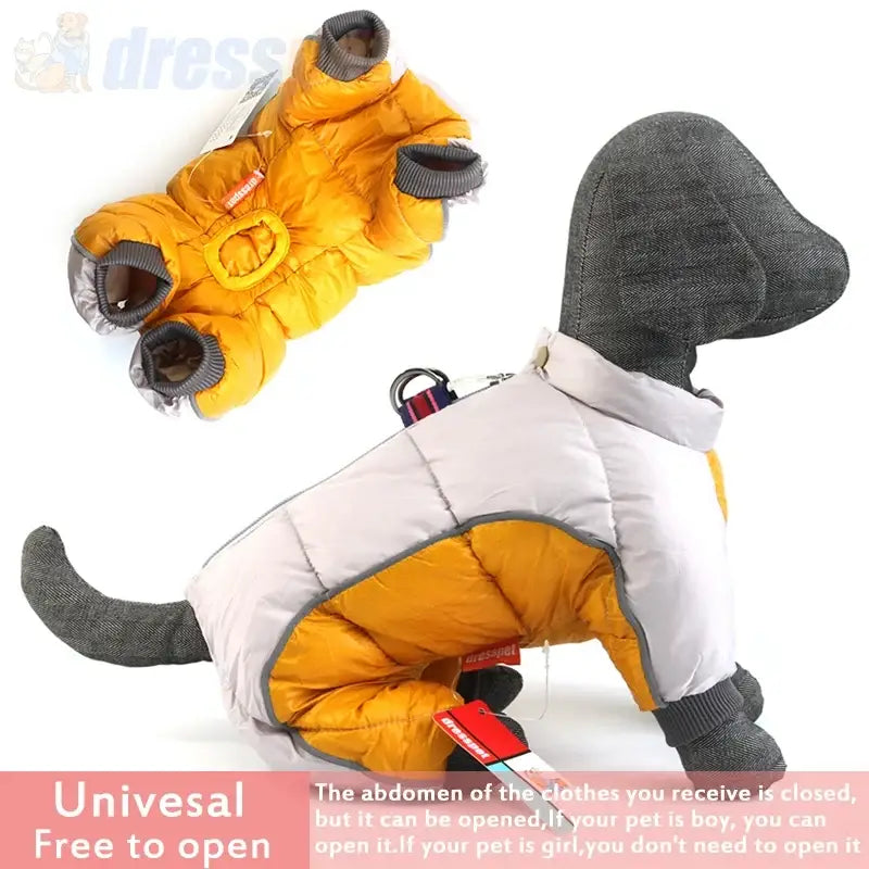 Warm Waterproof Winter Dog Jacket for Small Breeds